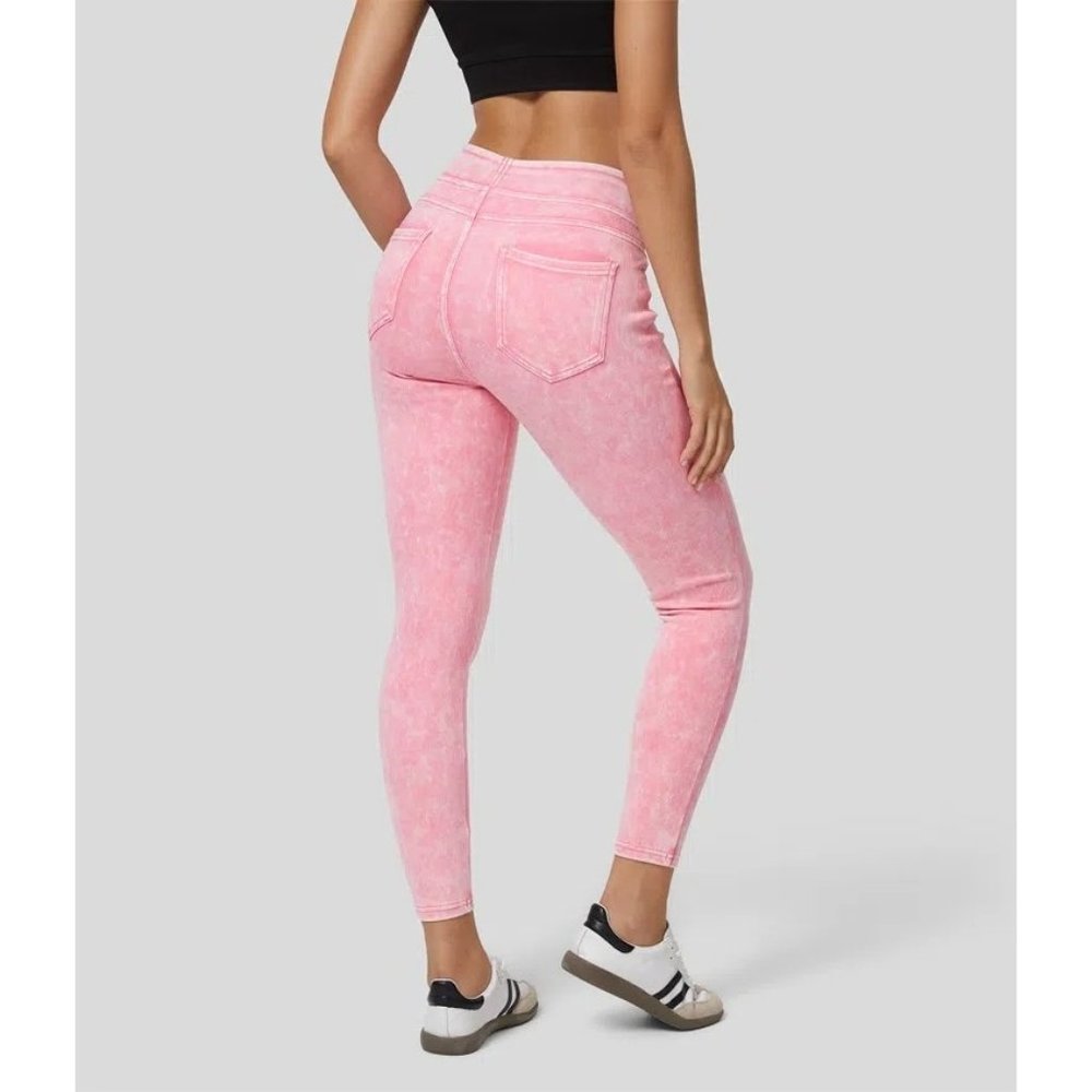 NWT - HALARA Magic Denim High Waist Stretchy Casual Knit Leggings Jeggings - M